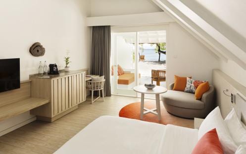 Lux South Ari Atoll - Two Bedroom Family Beach Pavilion Main Bedroom